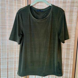 ZARA slinky Blouse Relaxed fit Luxe material Non transparent Medium dark green